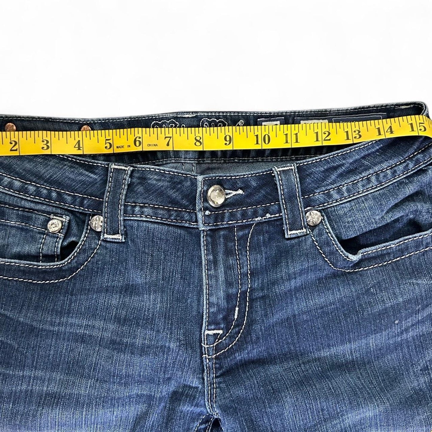 Navy blue bootcut jeans