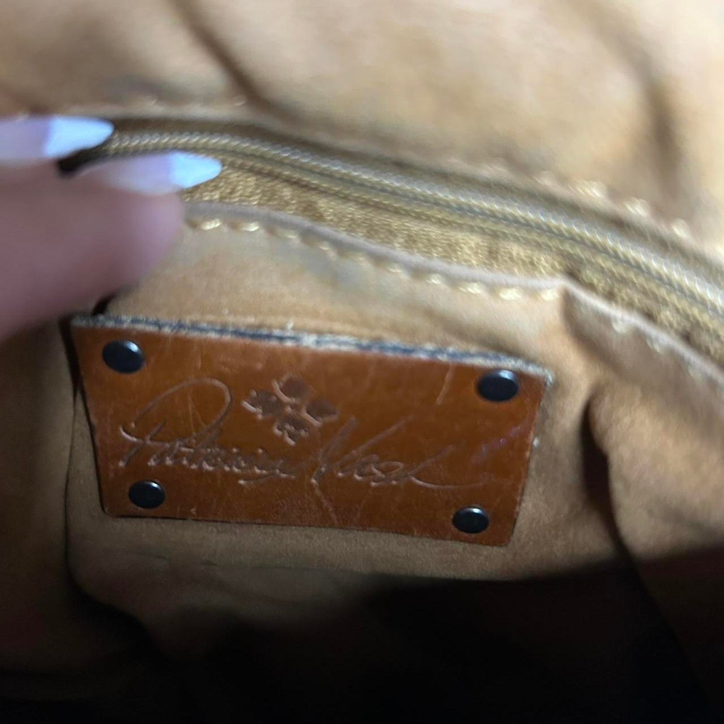 Patricia nash blue tooled leather