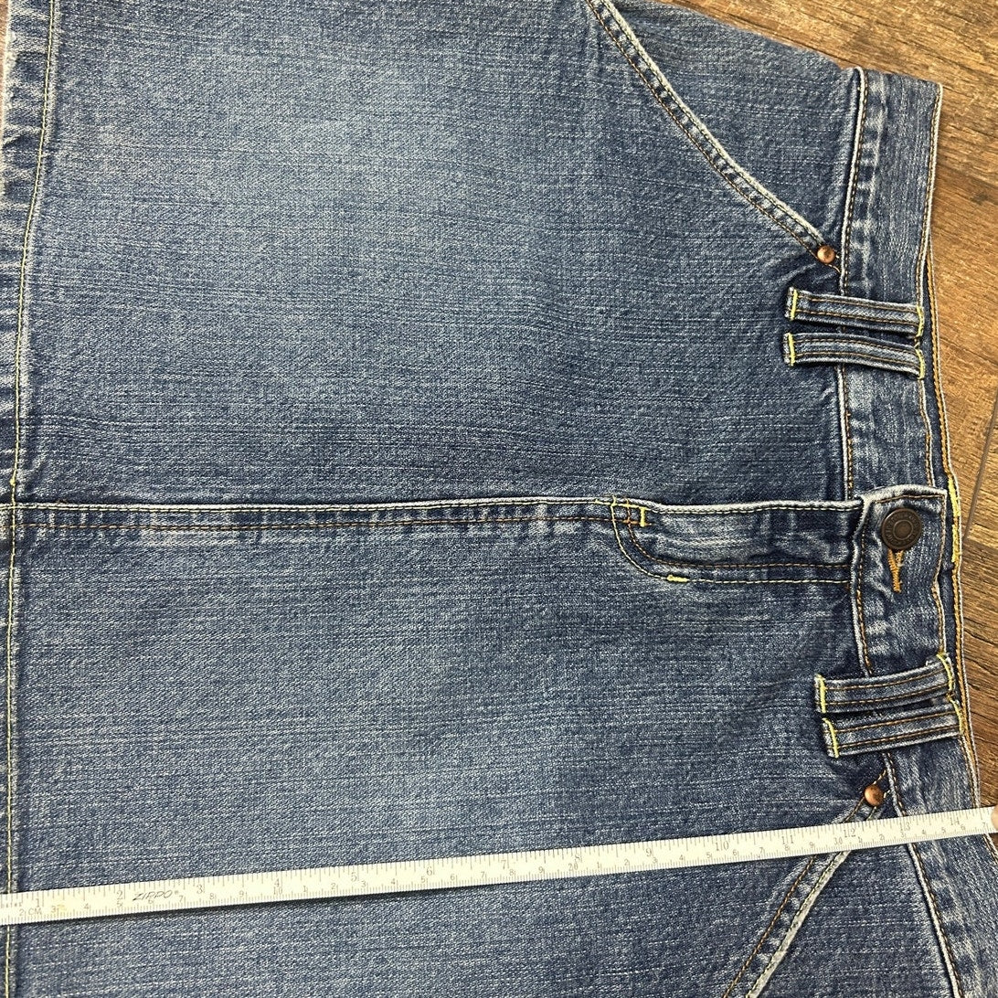 y2k it girl low rise vintage old navy denim mini carpenter skirt