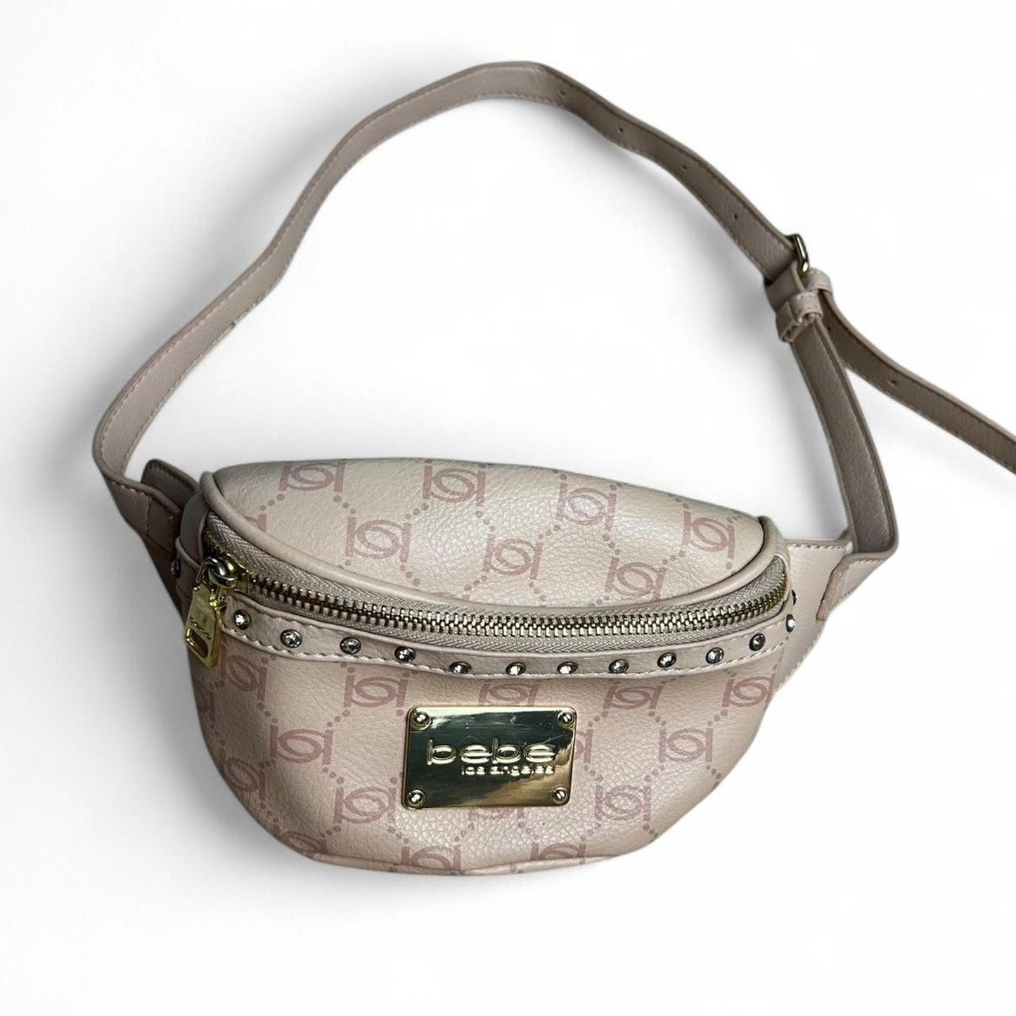 Bebe Pink monogram canvas belt bag