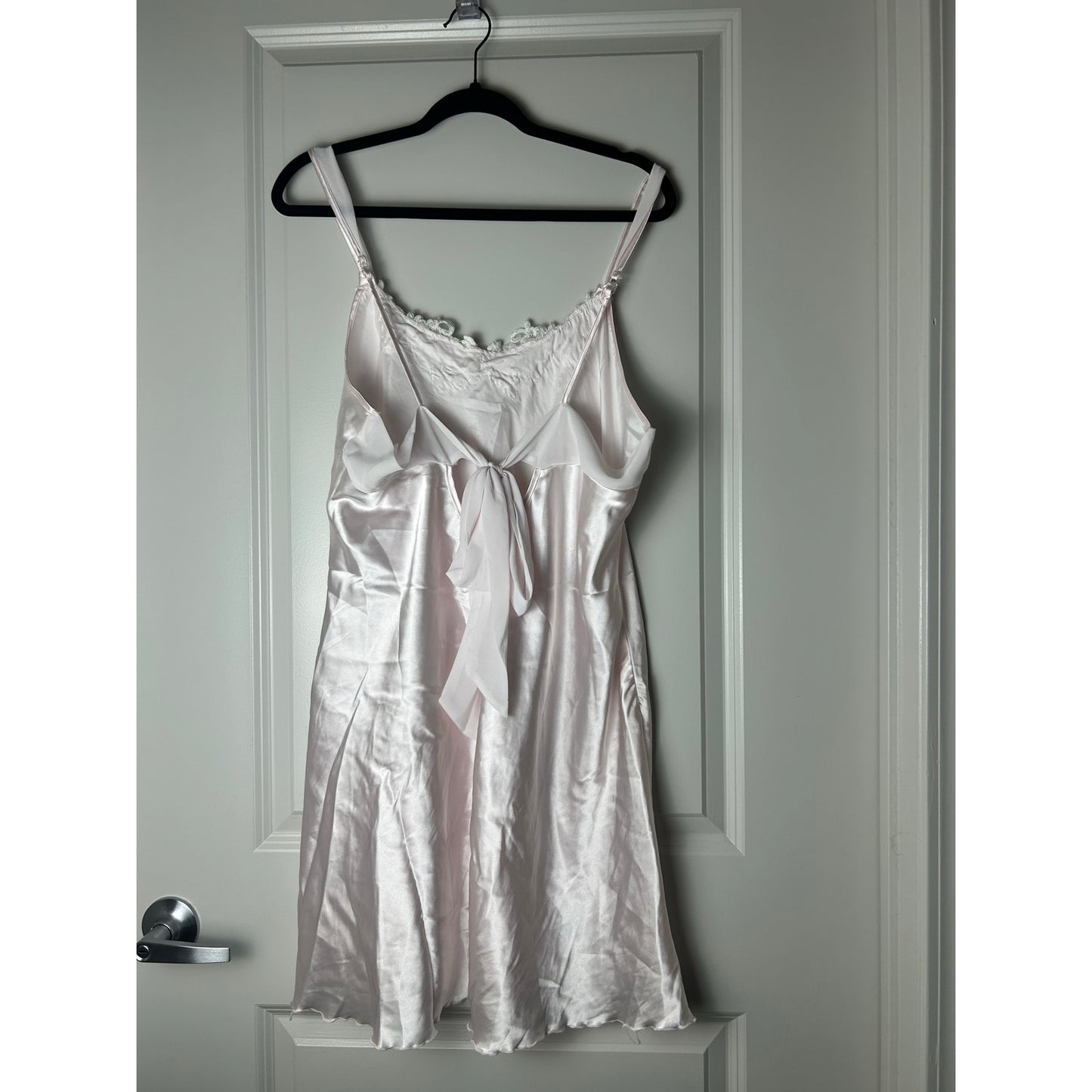 Linea donetela satin slip dress baby pink beaded size xl