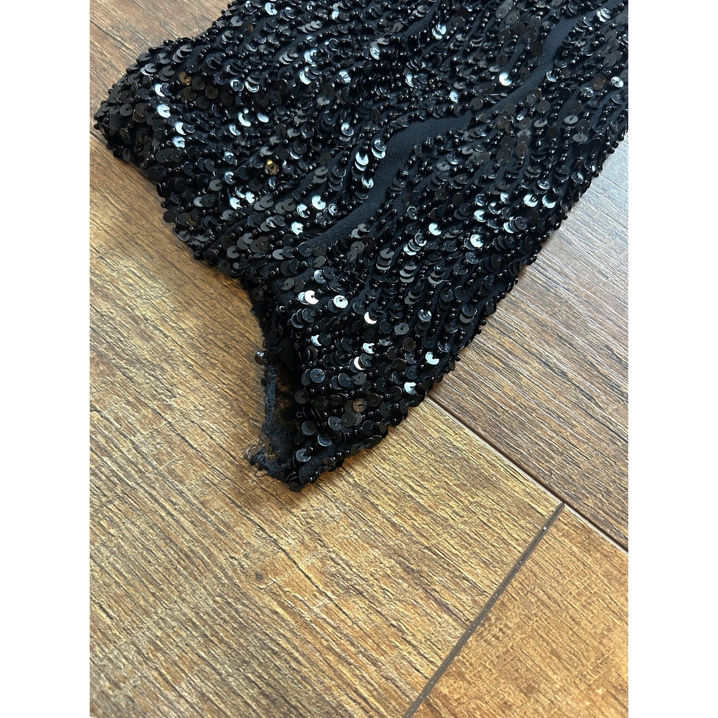 Halston, 100% silk sequin beaded disco pants extra small