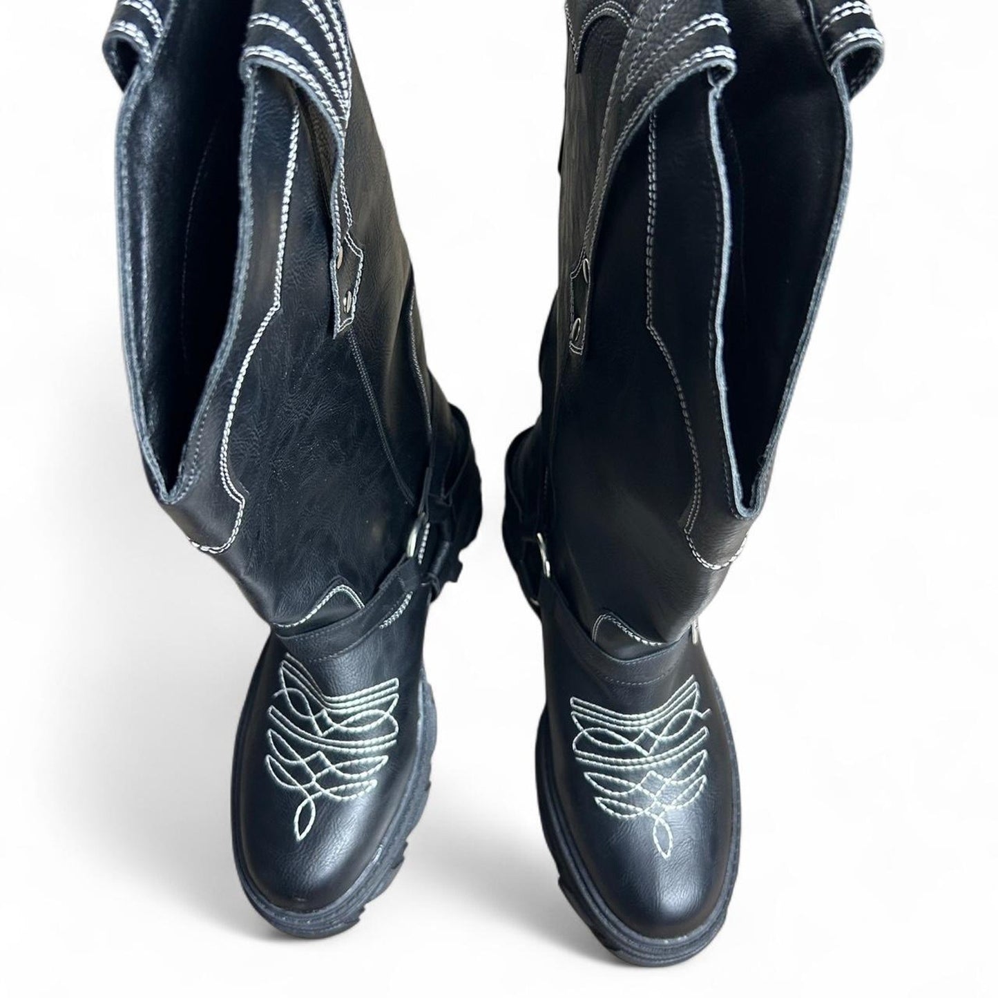 Lemonade black leather mid