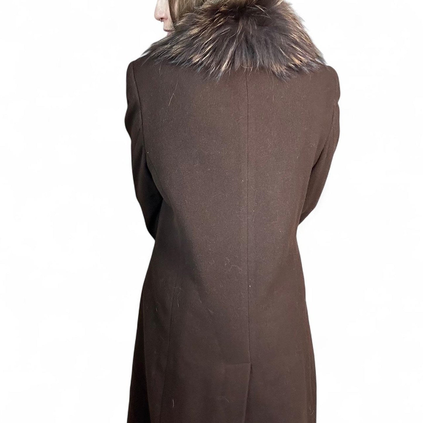 Vintage brown lambs wool size medium peacoat
