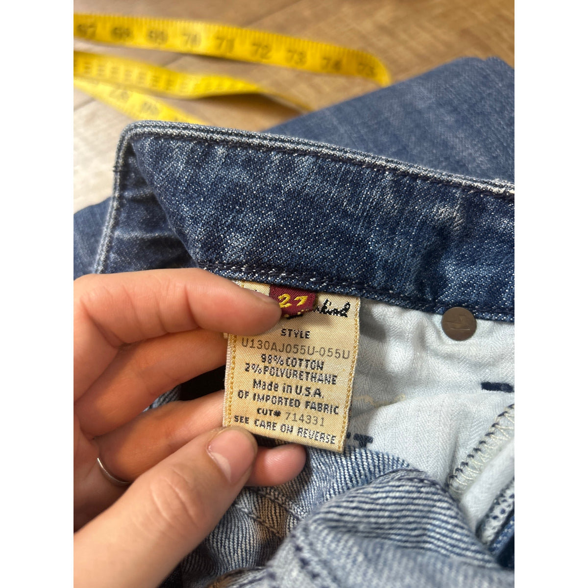 y2k 7 for all mankind A pocket low rise flare jeans size 30 model off duty denim