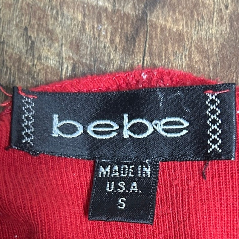 Bebe Y2K tube top red touched size s