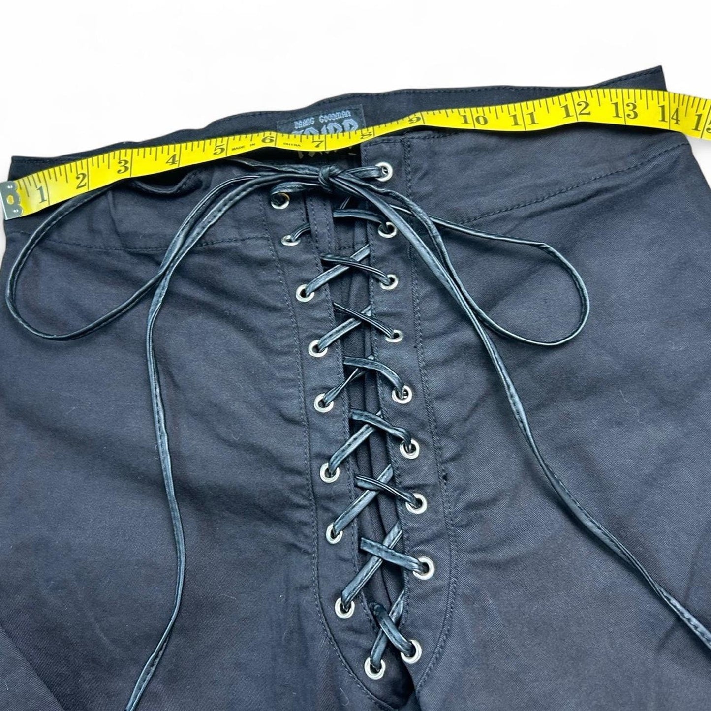 Tripp nyc black lace up distressed