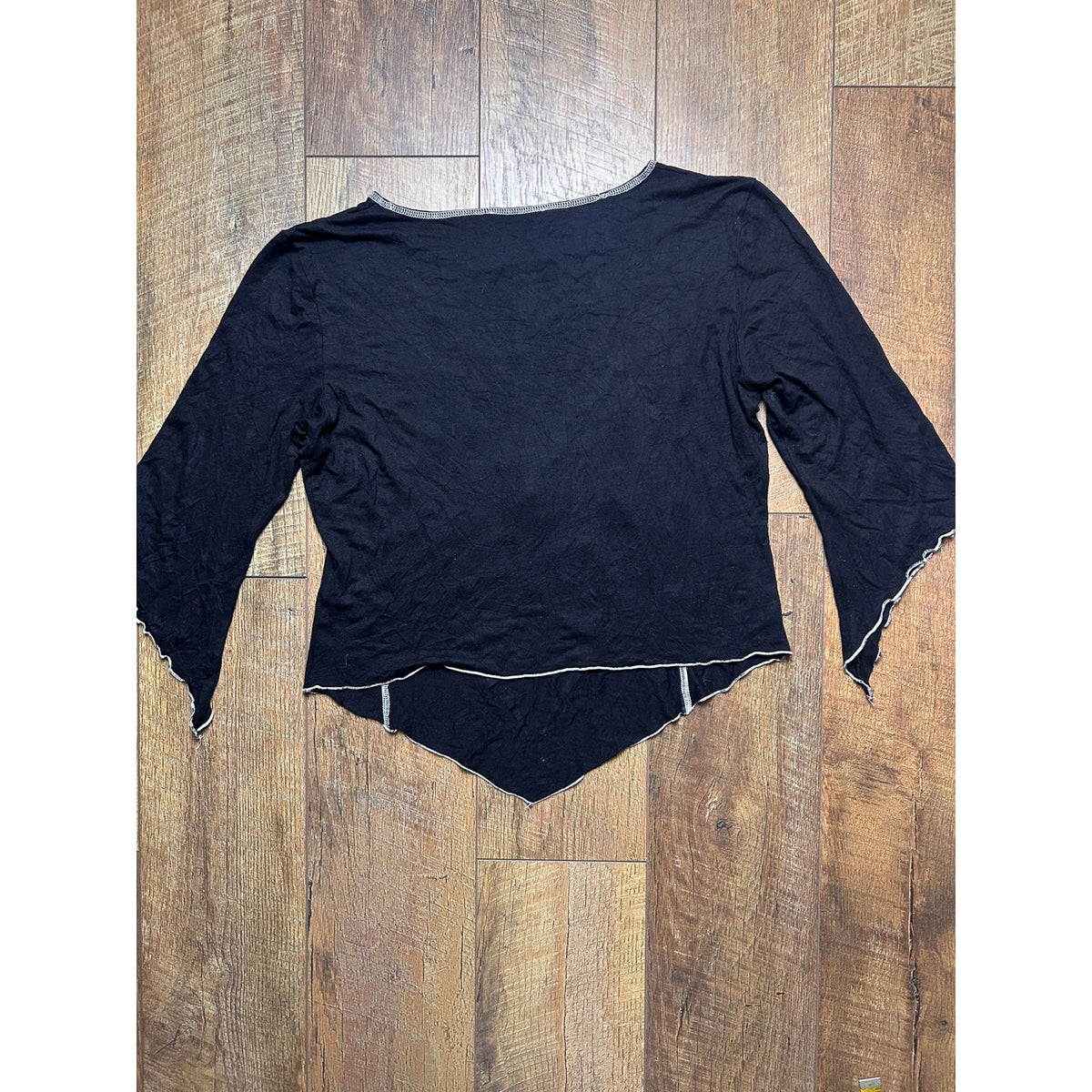 Velvet Burnout Tiger Tribal Fairy Hankerchief Hem Top