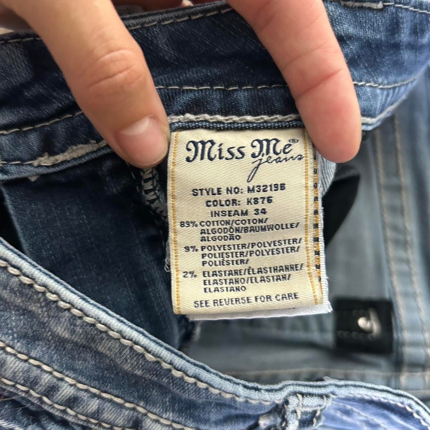 Miss me blue bootcut jeans