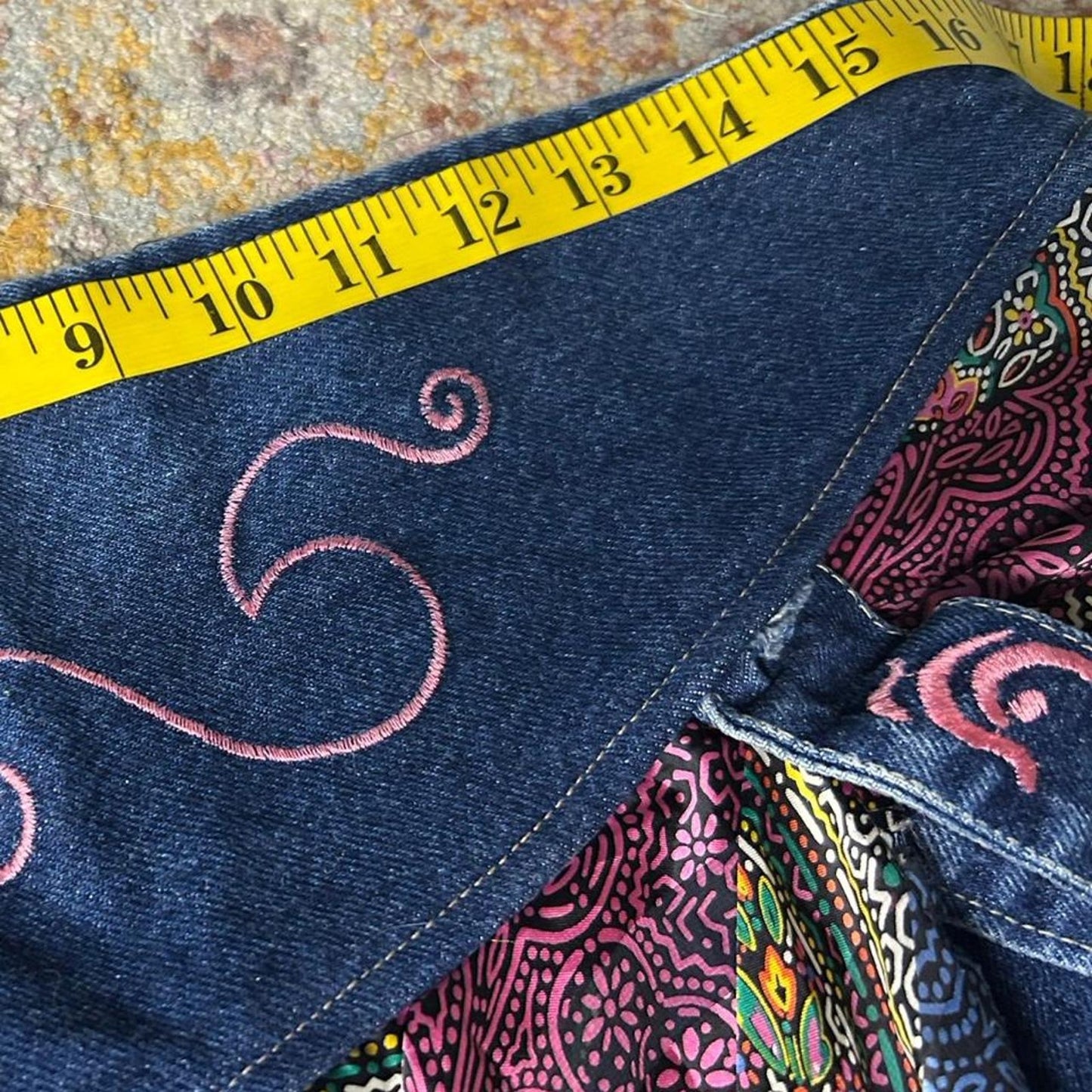 1980s Z. Cavaricci size 32x24 vintage euro jeans with attached skirt