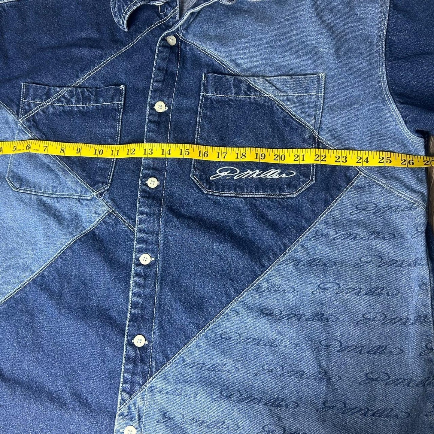 Vintage p miller patchwork denim