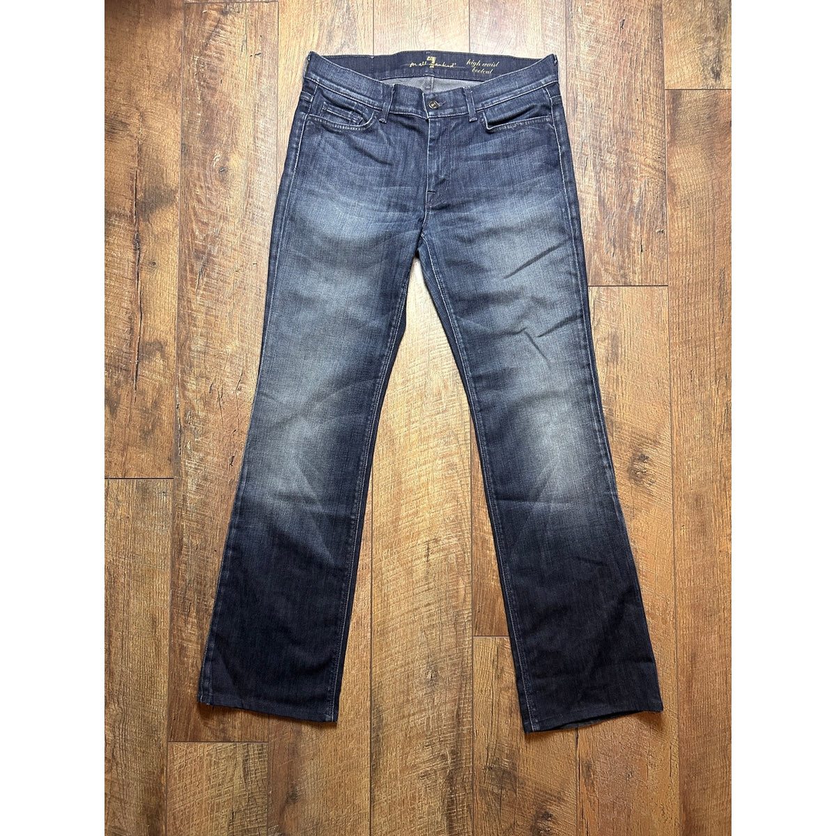 7 For All Mankind High Waist Bootcut Jeans 32x32 Style 717489 Designer Y2K Denim