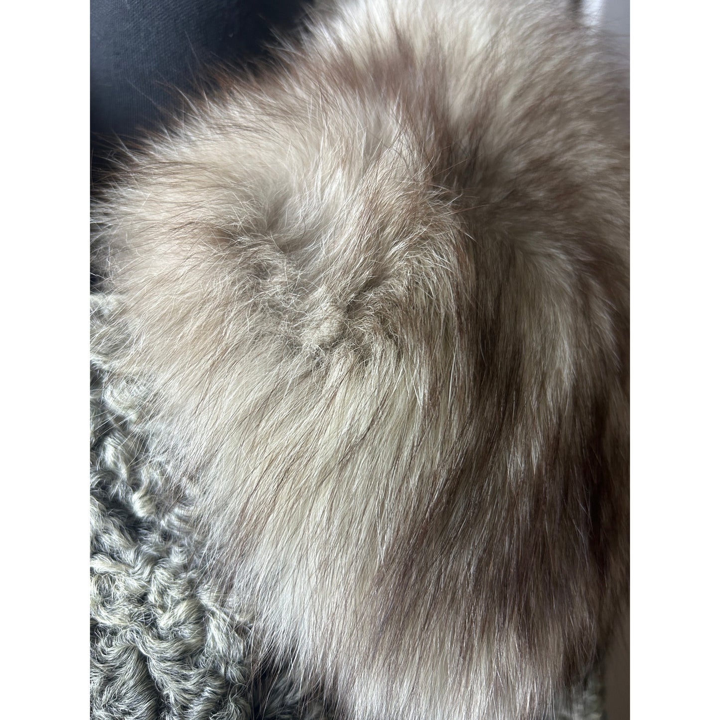 Manteau afghan en peau de mouton Penny Lane en agneau persan argenté taille M mode d'archives