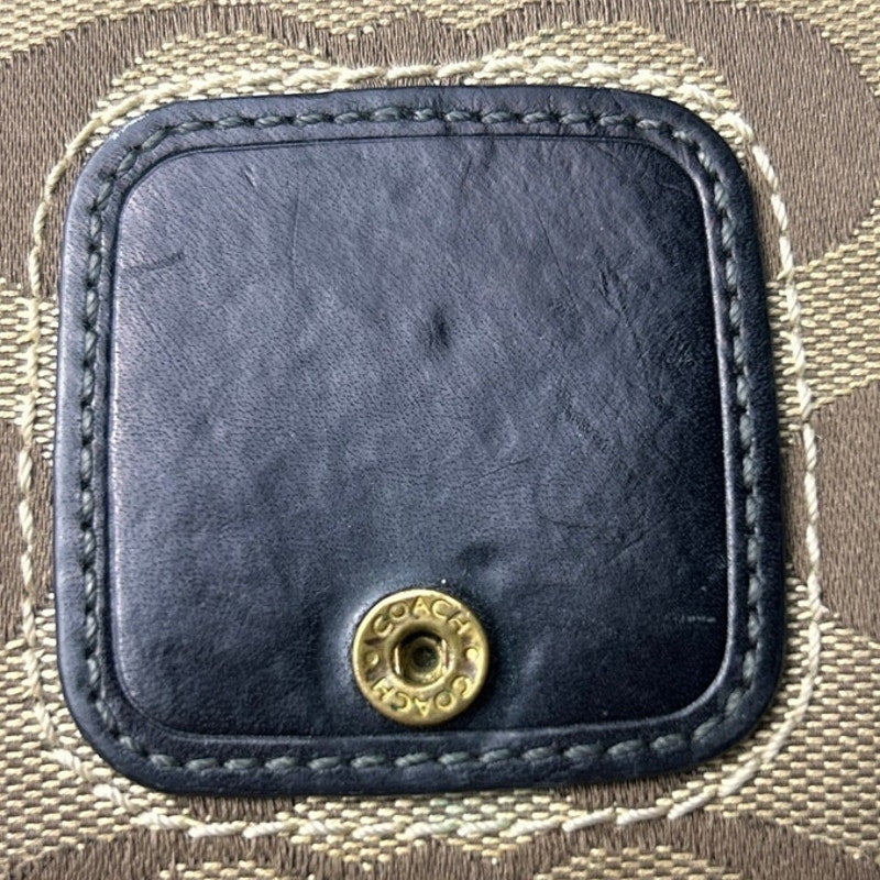 Coach Bleecker Monogram Wallet Checkbook Set