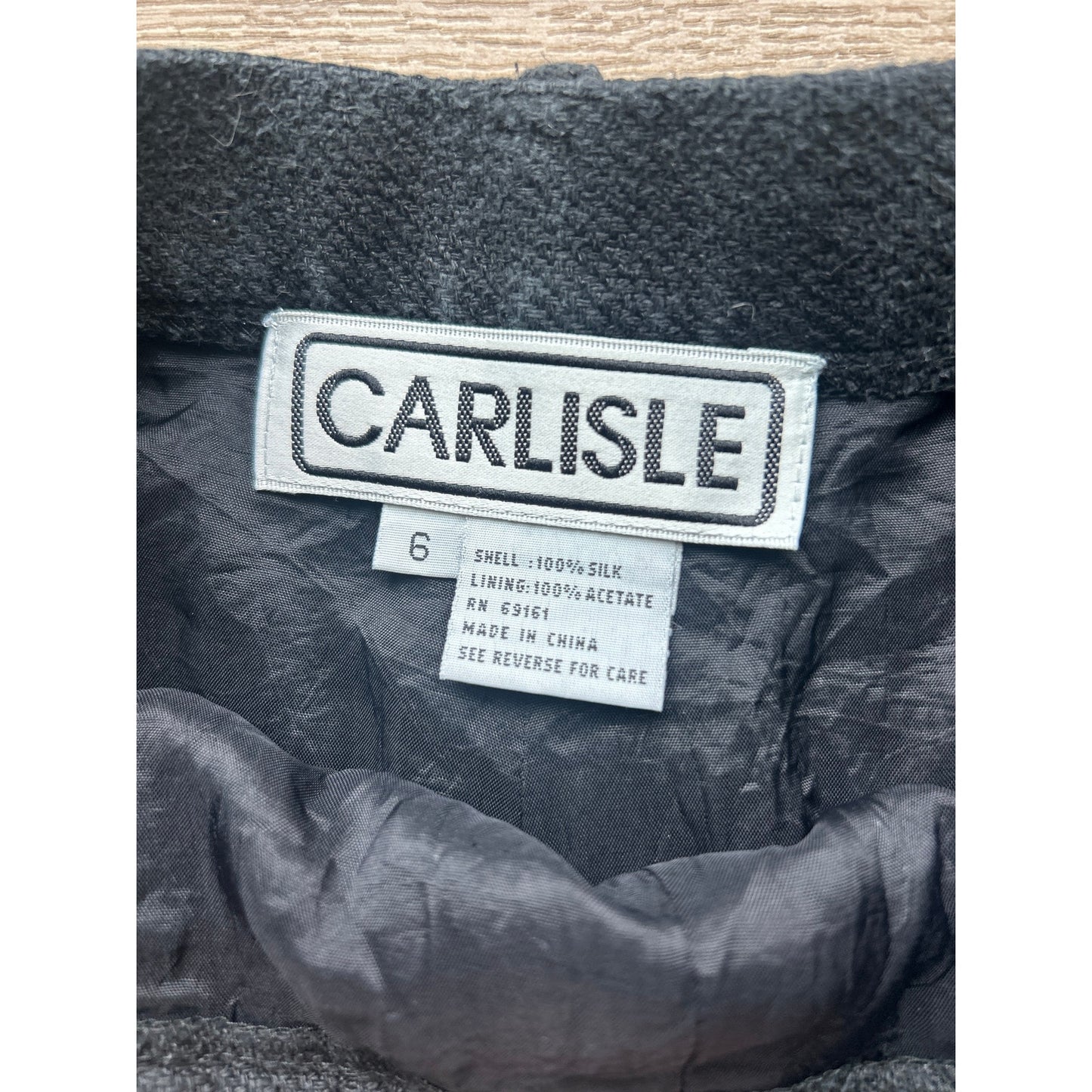 vintage carlisle silk pleated trouser size 6