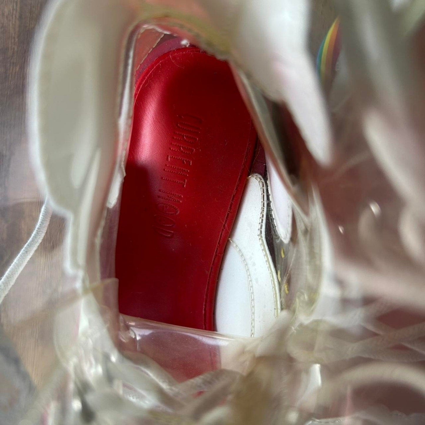 Dolls kill current mood rainbow platform cloud boots size 6m