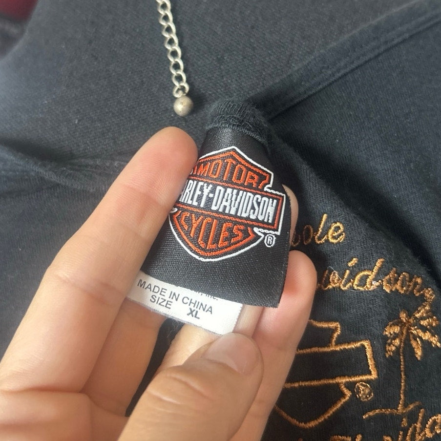 Harley davidson studded baby tee size xl sanford florida