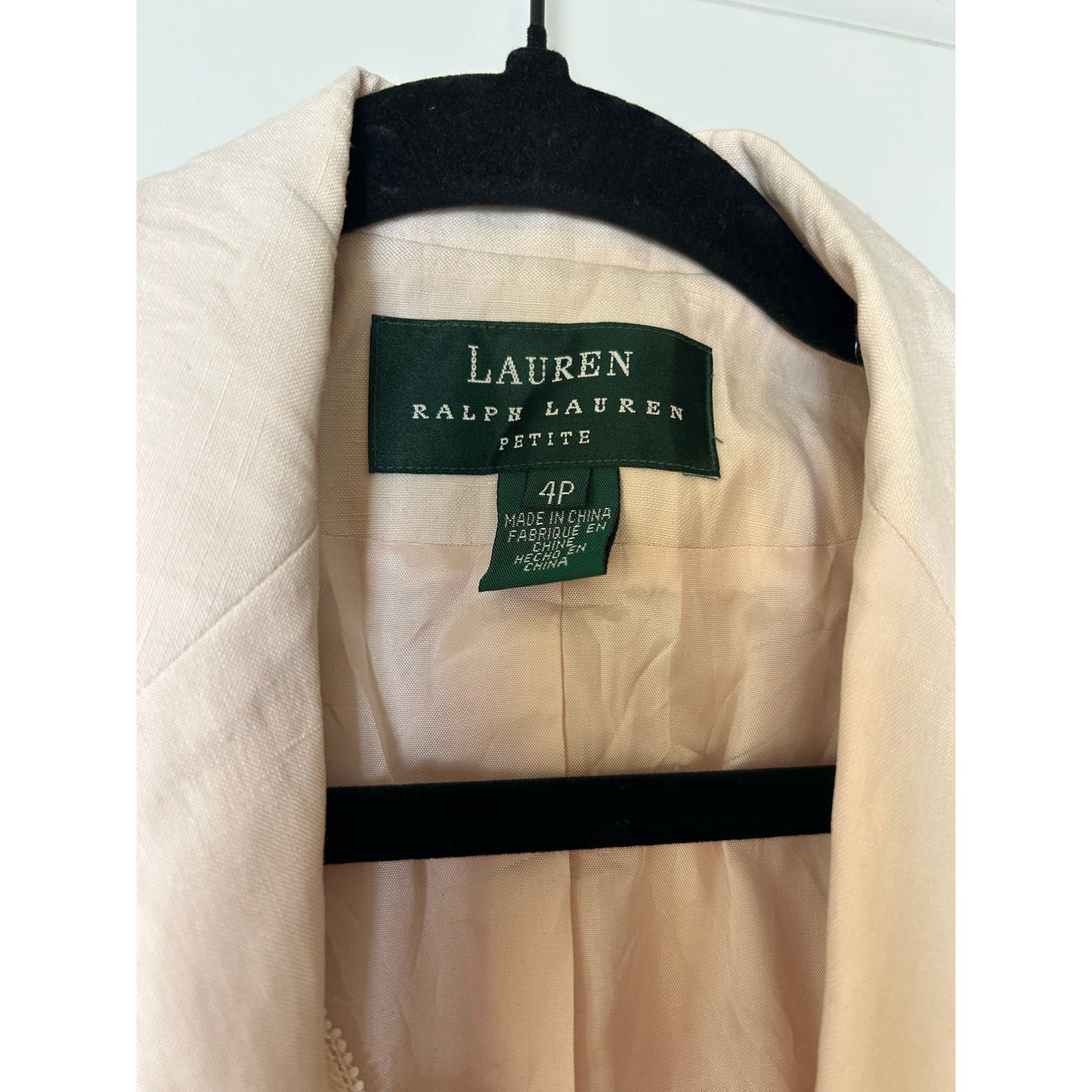 ✨ Lauren Ralph Lauren Double-Breasted Silk & Linen Blazer