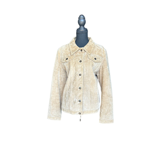 🤎 Vintage Fabio Suede Trucker Jacket – Women’s Large – 90s Western Minimalist