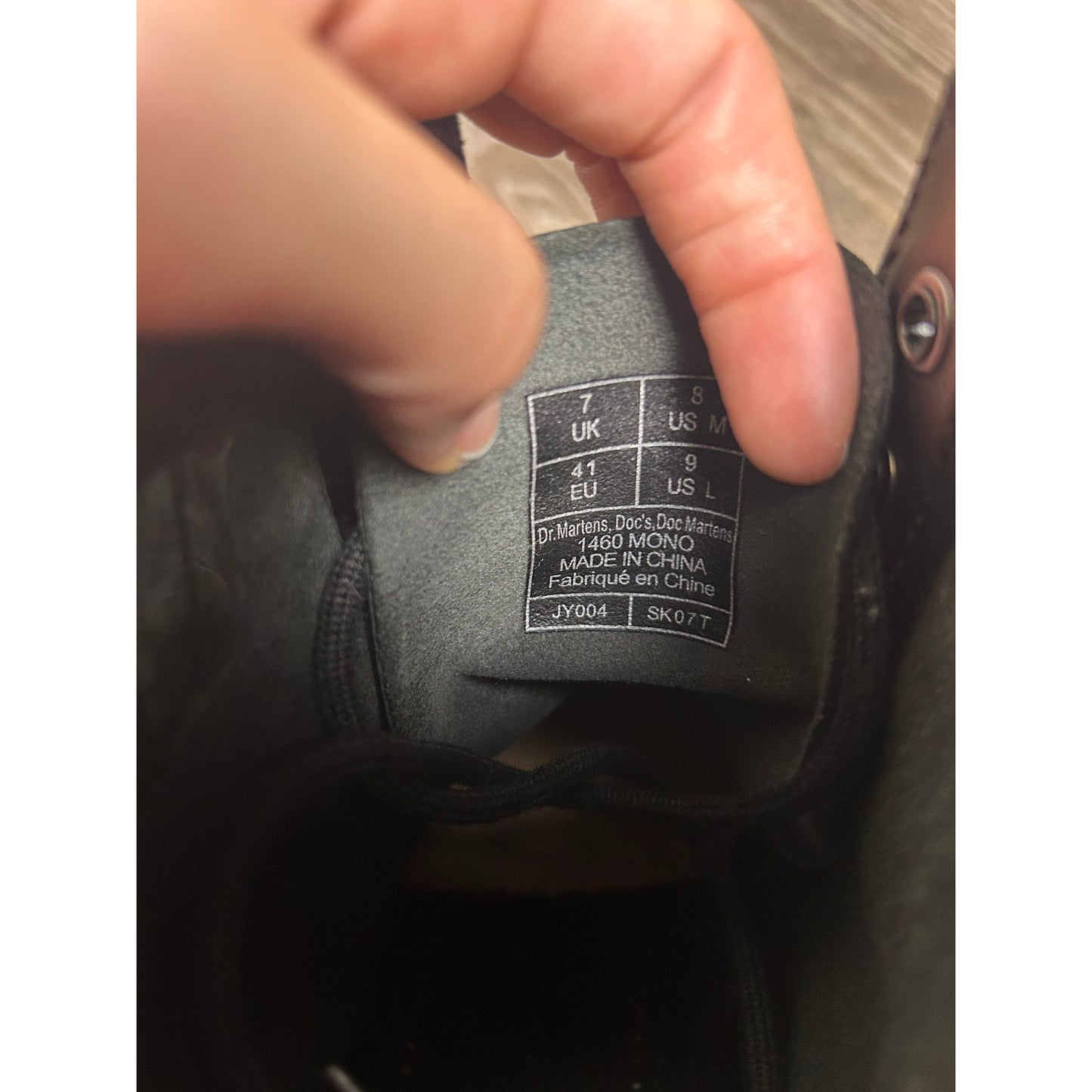 dr martens 1460 jadon mono size 8m or 9l
