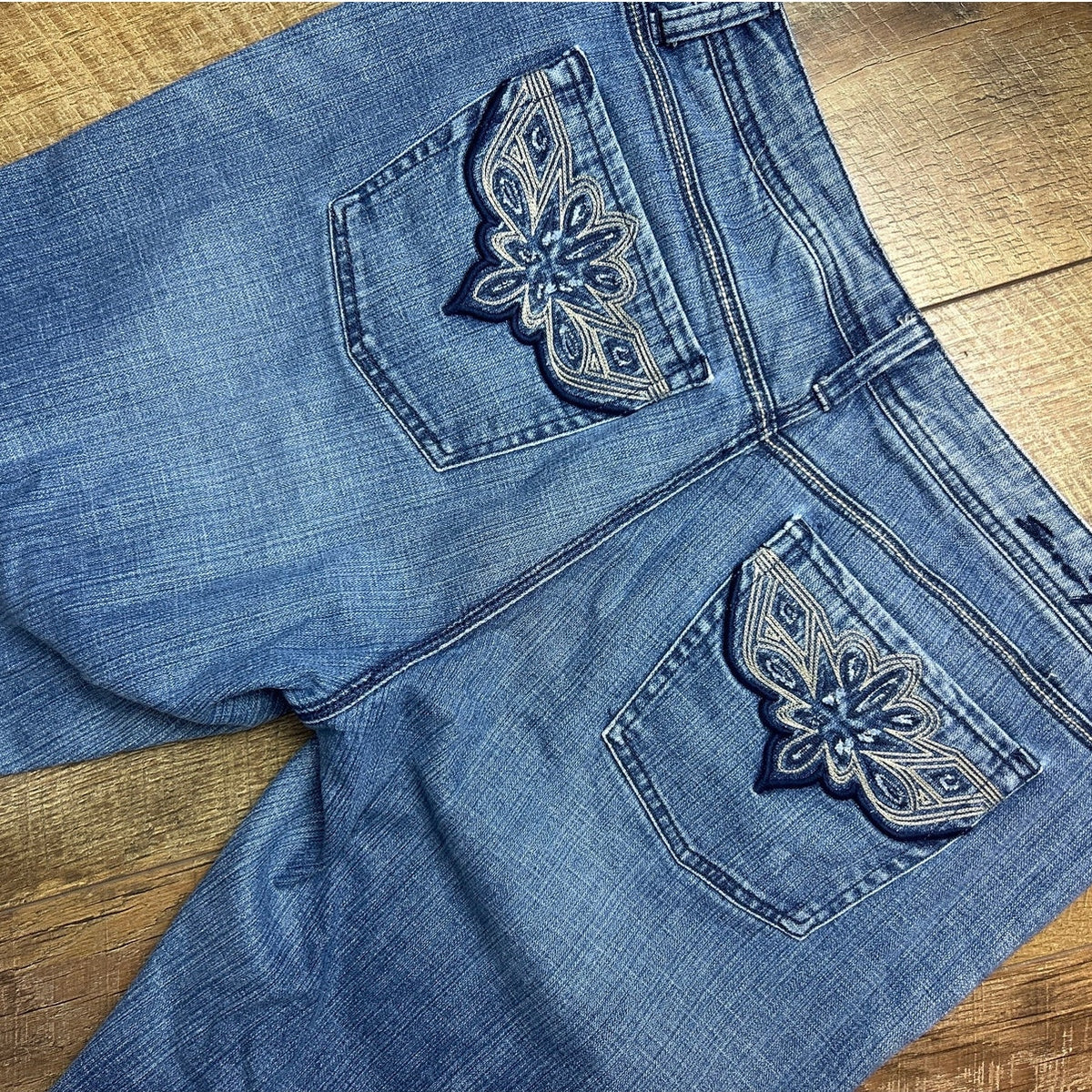Vintage 7 For All Mankind Western Embroidered Bootcut Jeans