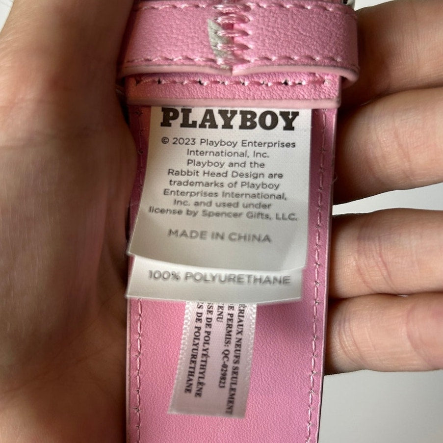 Playboy Bunny Pink & Weiß Gürtel Spencer’s 2023 Passt 32–38 Y2K Stil