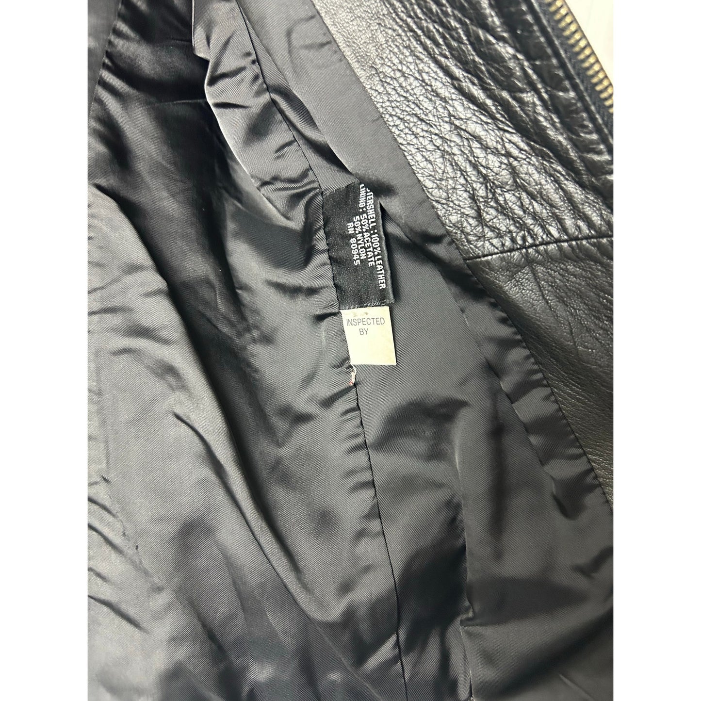 Luis Alvear Lederjacke mit Reißverschluss Größe XS