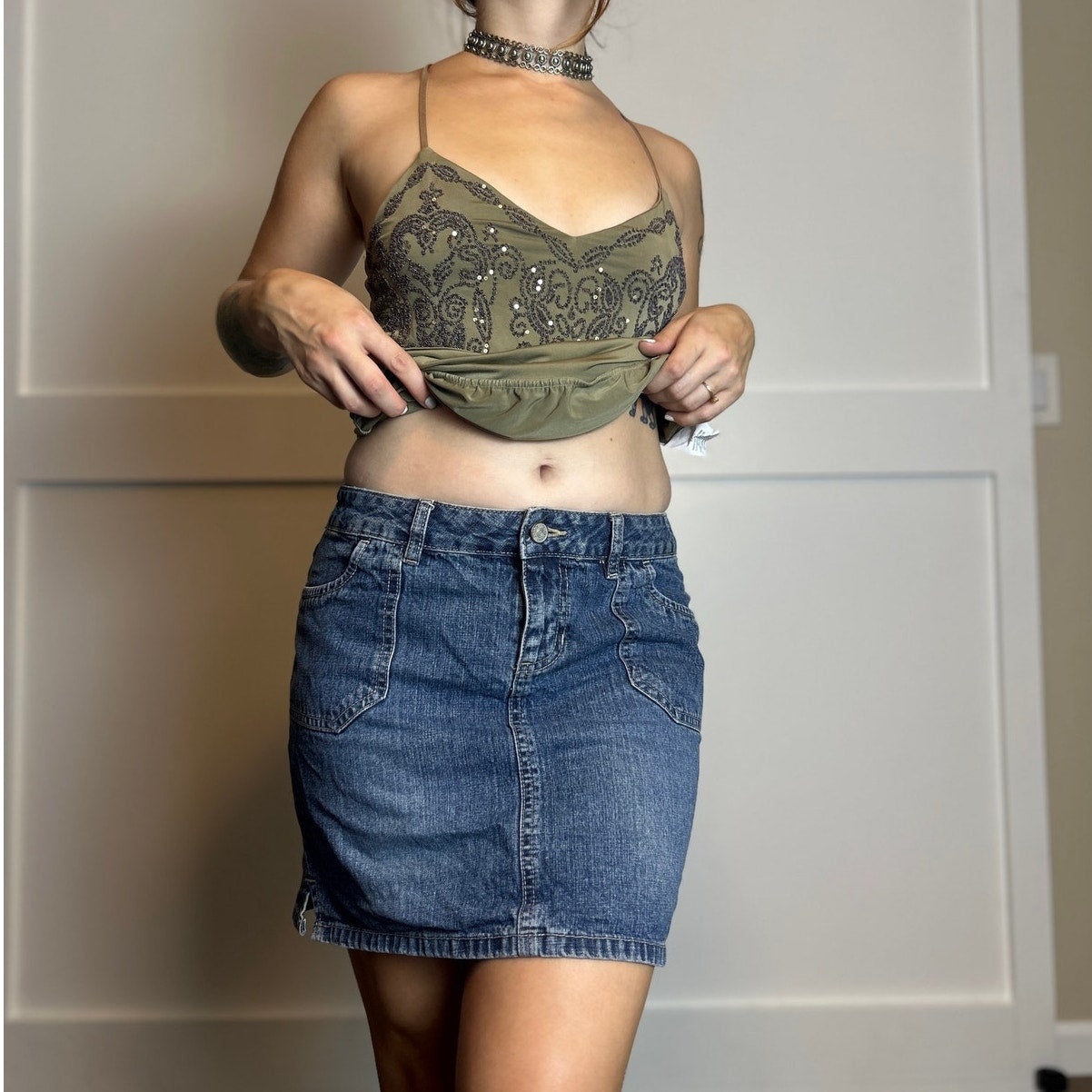 y2k canyon river blues denim mini skirt size s