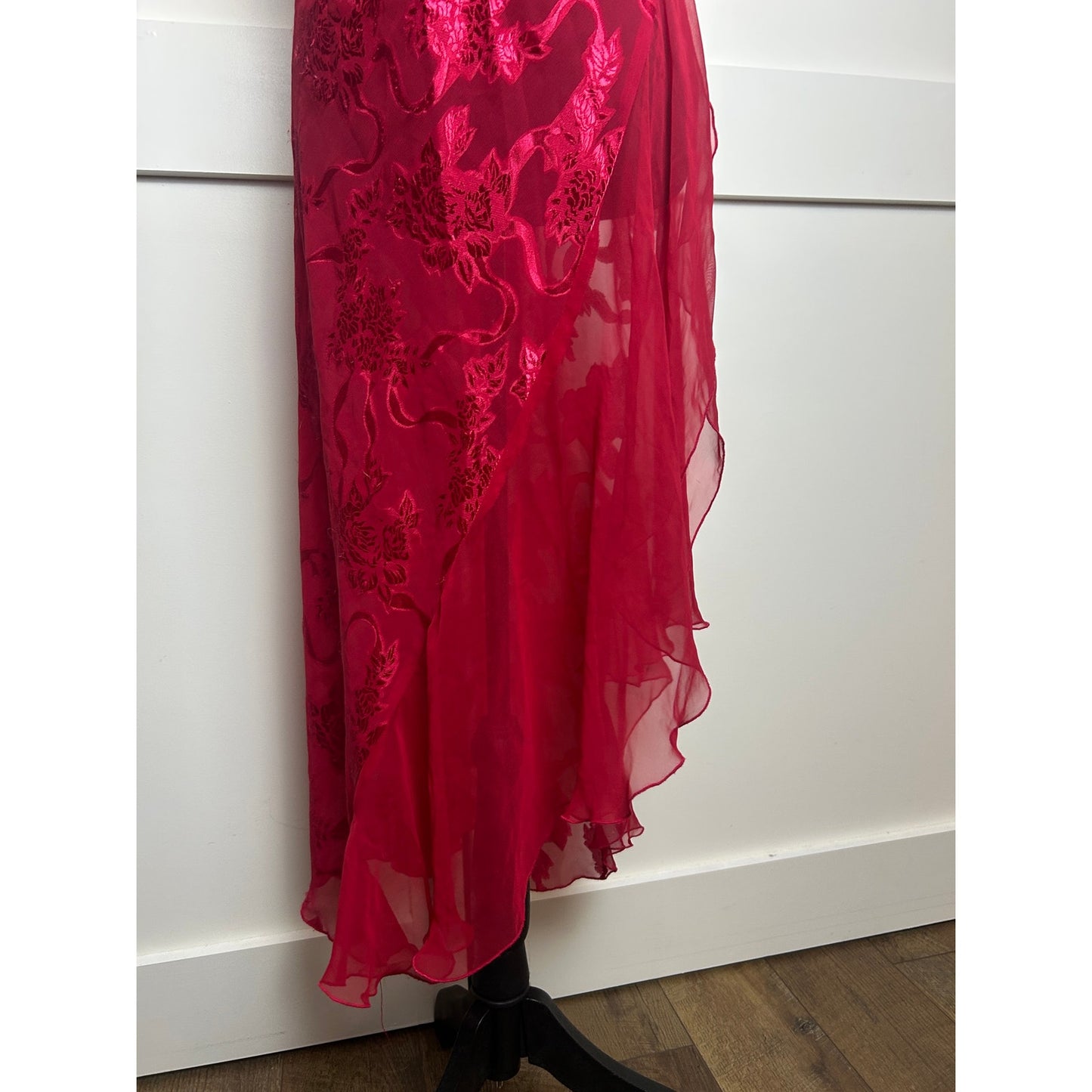 Victoria’s Secret Y2K Gold Label Satin Cowl Neck Slip Dress Asymmetrical