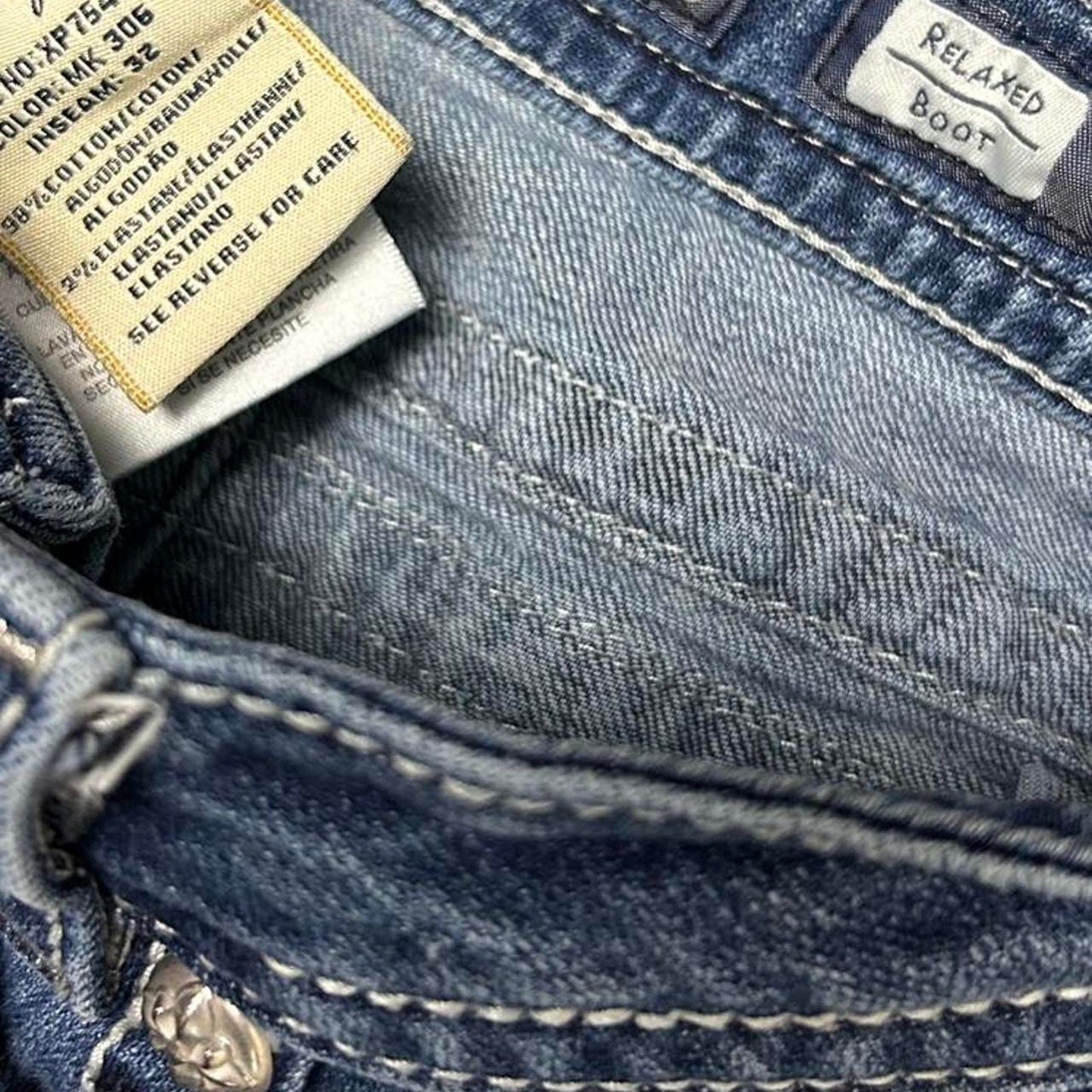 Miss me blue mid rise bootcut size 30x32