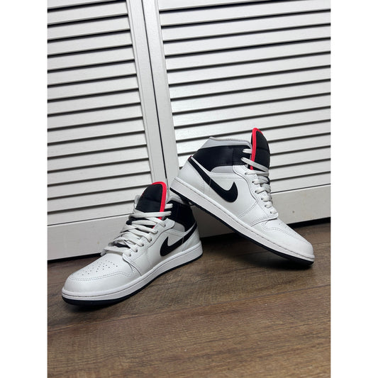 Air Jordan 1 Mid DQ8426-109 Summit White Black Grey Infrared Size 8