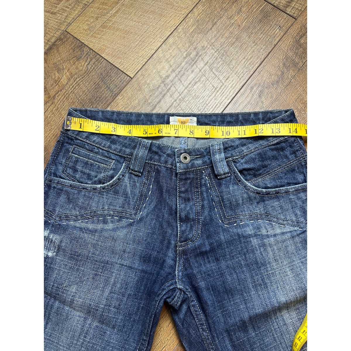 Antik Denim Embroidered Western Bootcut Jeans Size 28 - Y2K Low Rise Faded Denim