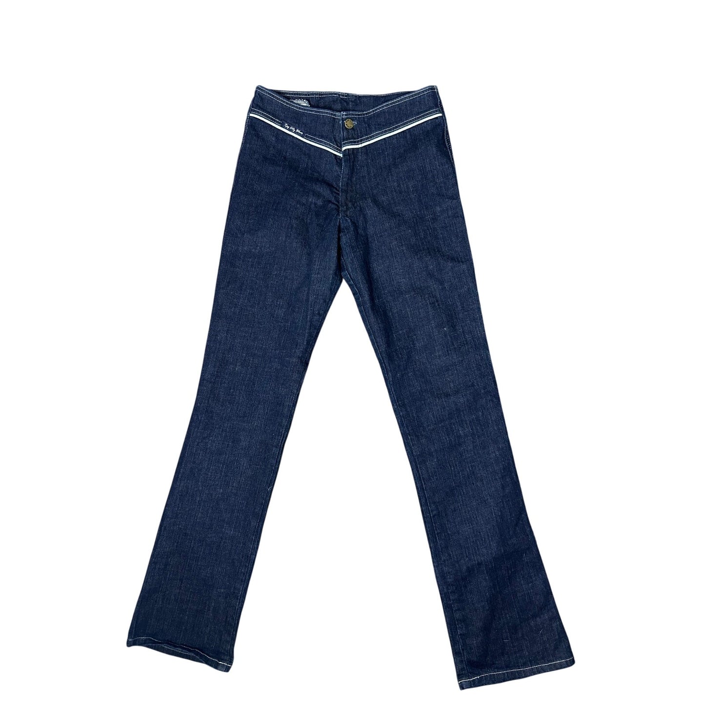 1970er Rag City Blues dunkle Schlagjeans