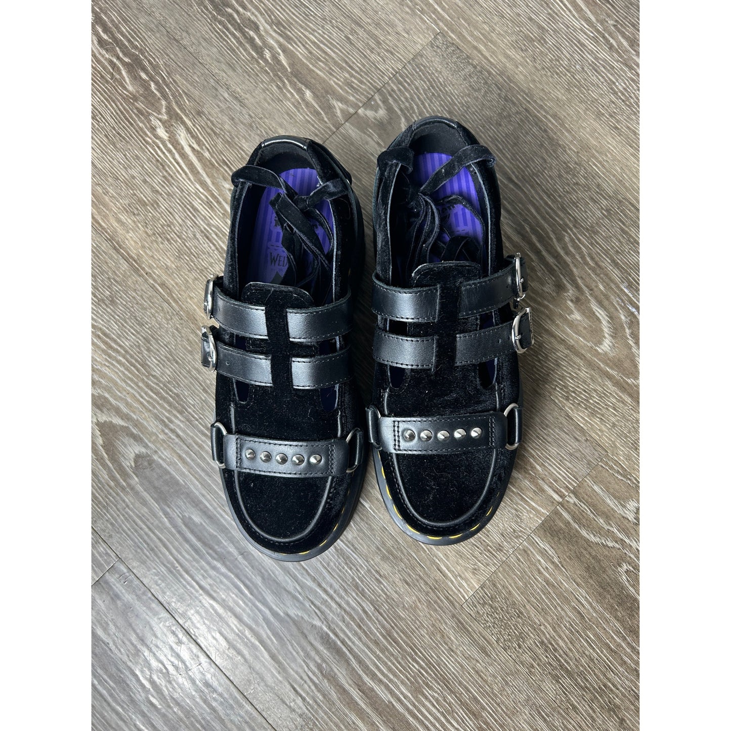 Dr. Martens Wednesday Addams Ramsay Quad Plateforme Mary Jane Goth Euro Grunge T 7