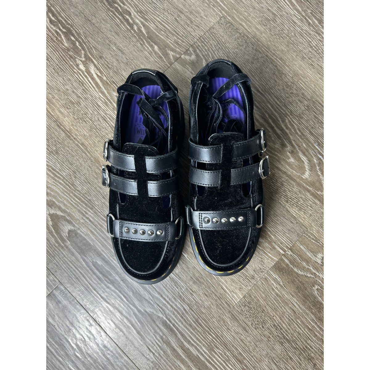 Dr. Martens Wednesday Addams Ramsay Quad Platform Mary Jane Goth Euro Grunge S 7