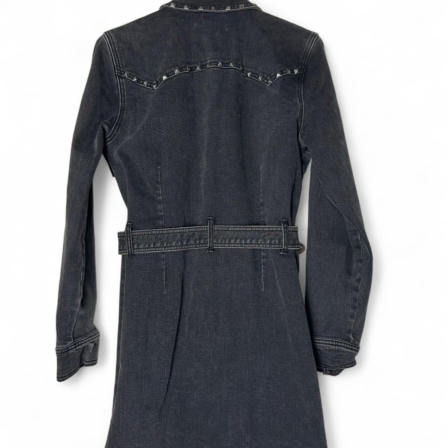 🖤 Robe en jean noir Idyllwind Western Rockstar avec ceinture cloutée