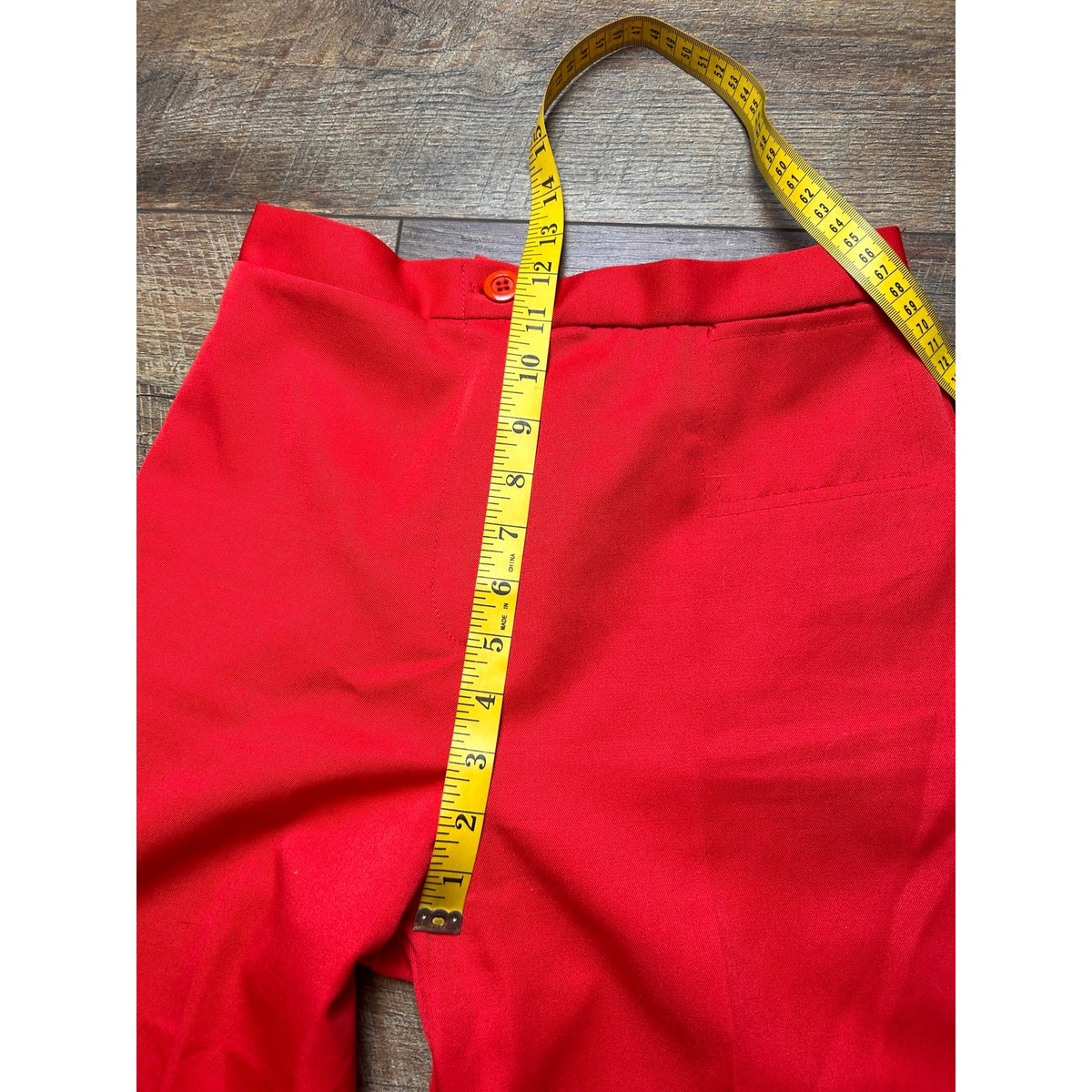 Vintage 70s Fritzi Red Orange Bell Bottom Pants Flare 26x32
