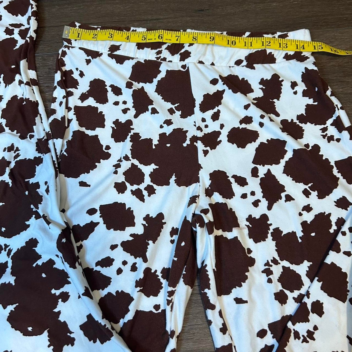 Brown and white cow print