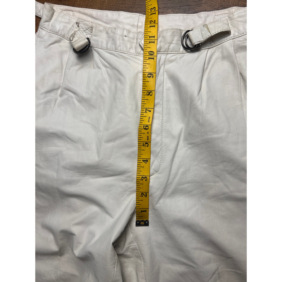 Tannery west white leather pants 27” w 29”L