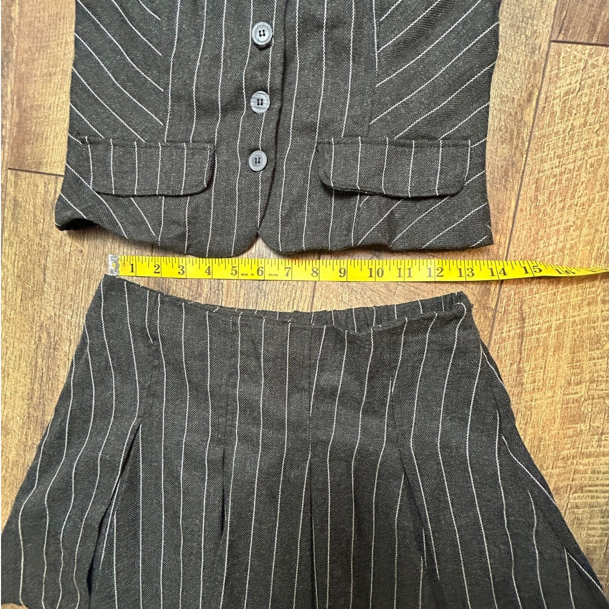 Kirious pinstripe skirt set size M office siren coquette