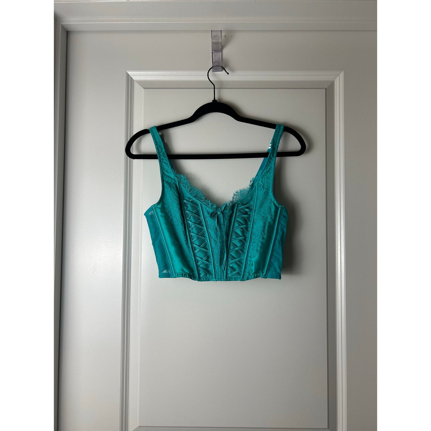 NWT Victoria secret corset teal size l