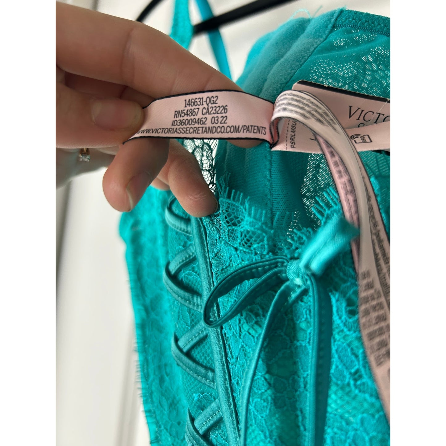 NWT Victoria secret corset teal size l