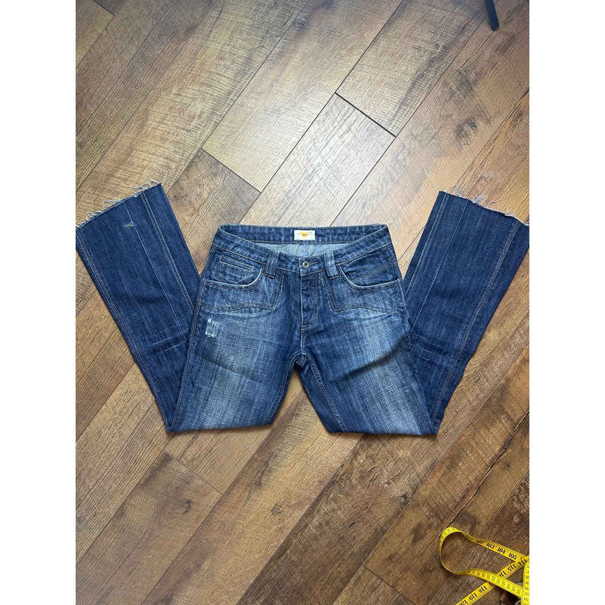 Antik Denim Embroidered Western Bootcut Jeans Size 28 - Y2K Low Rise Faded Denim
