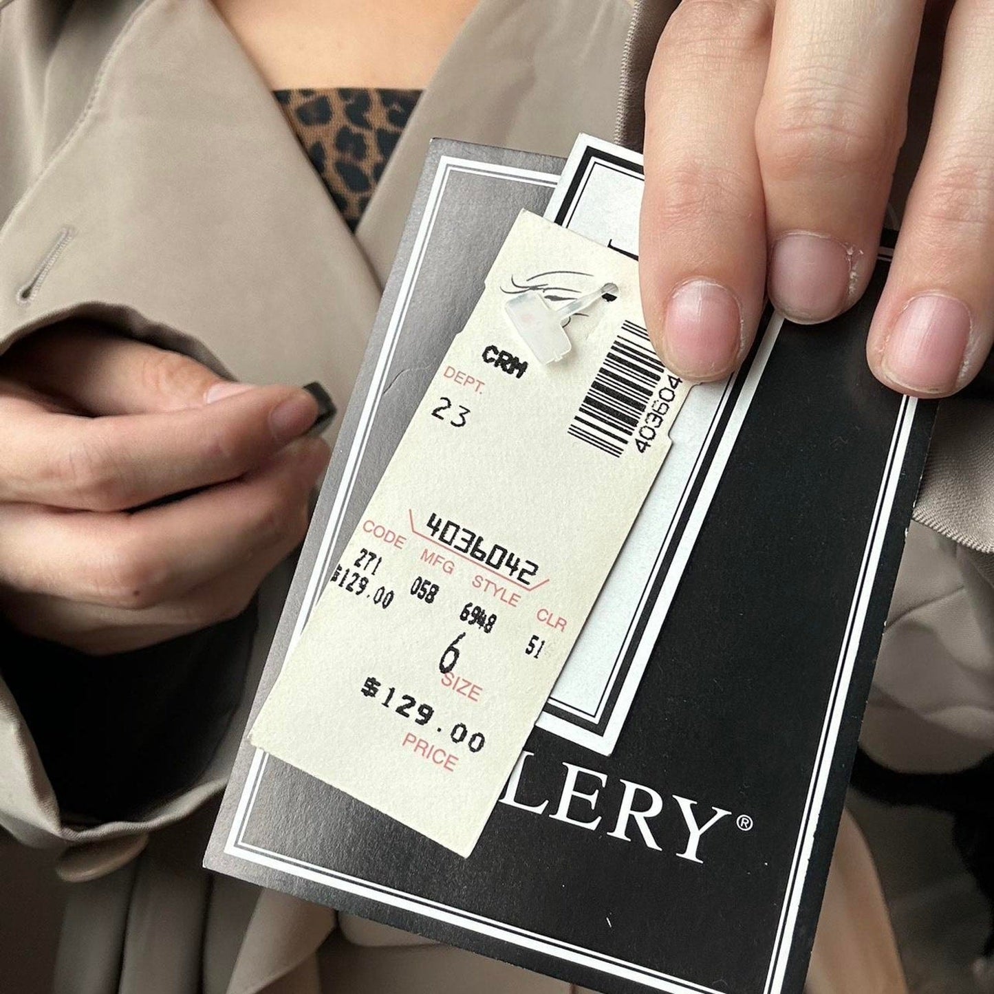 NWT 90s Tan Trench Coat Vintage Gallery Belted Long Coat Minimalist 90s