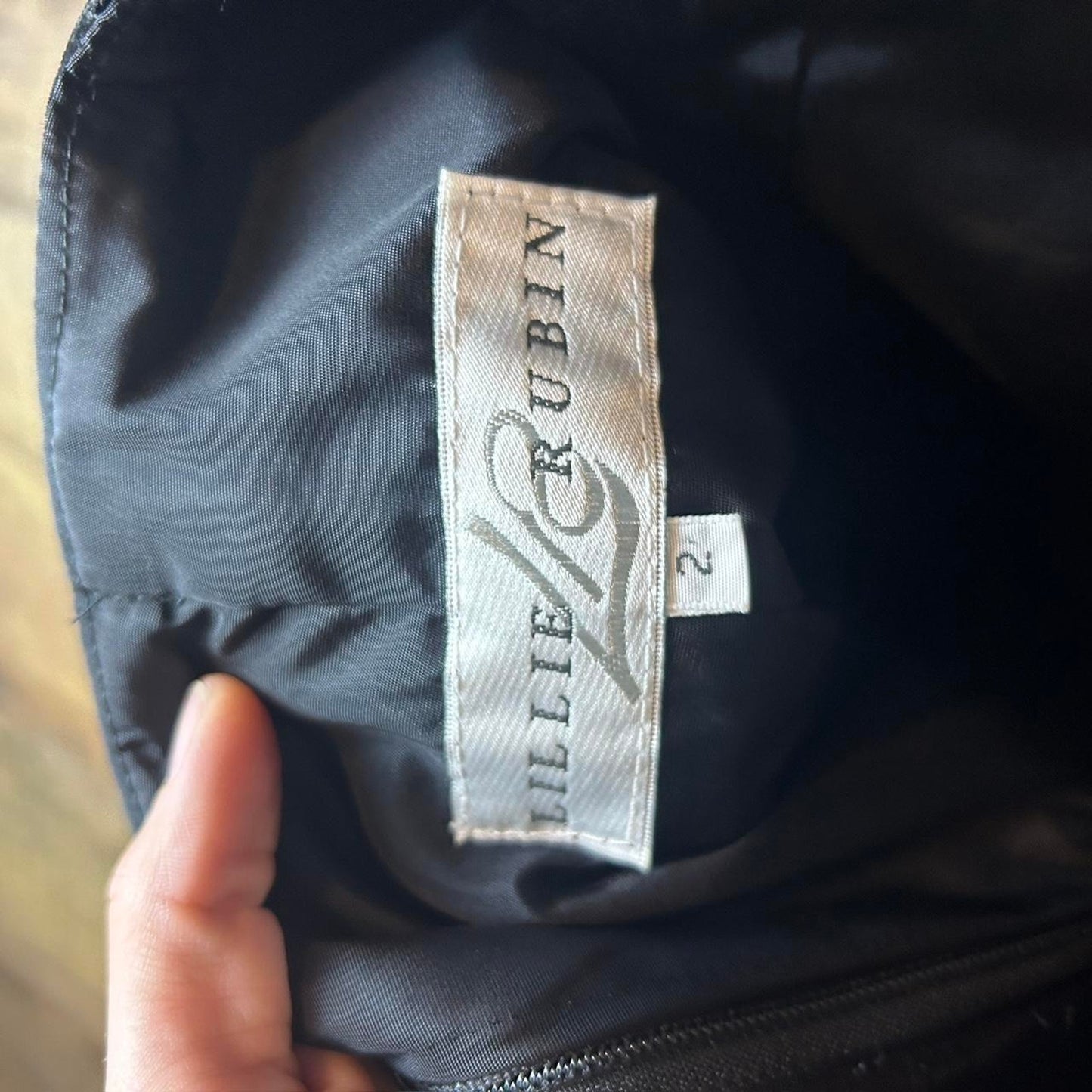 Rare vintage black suede leather