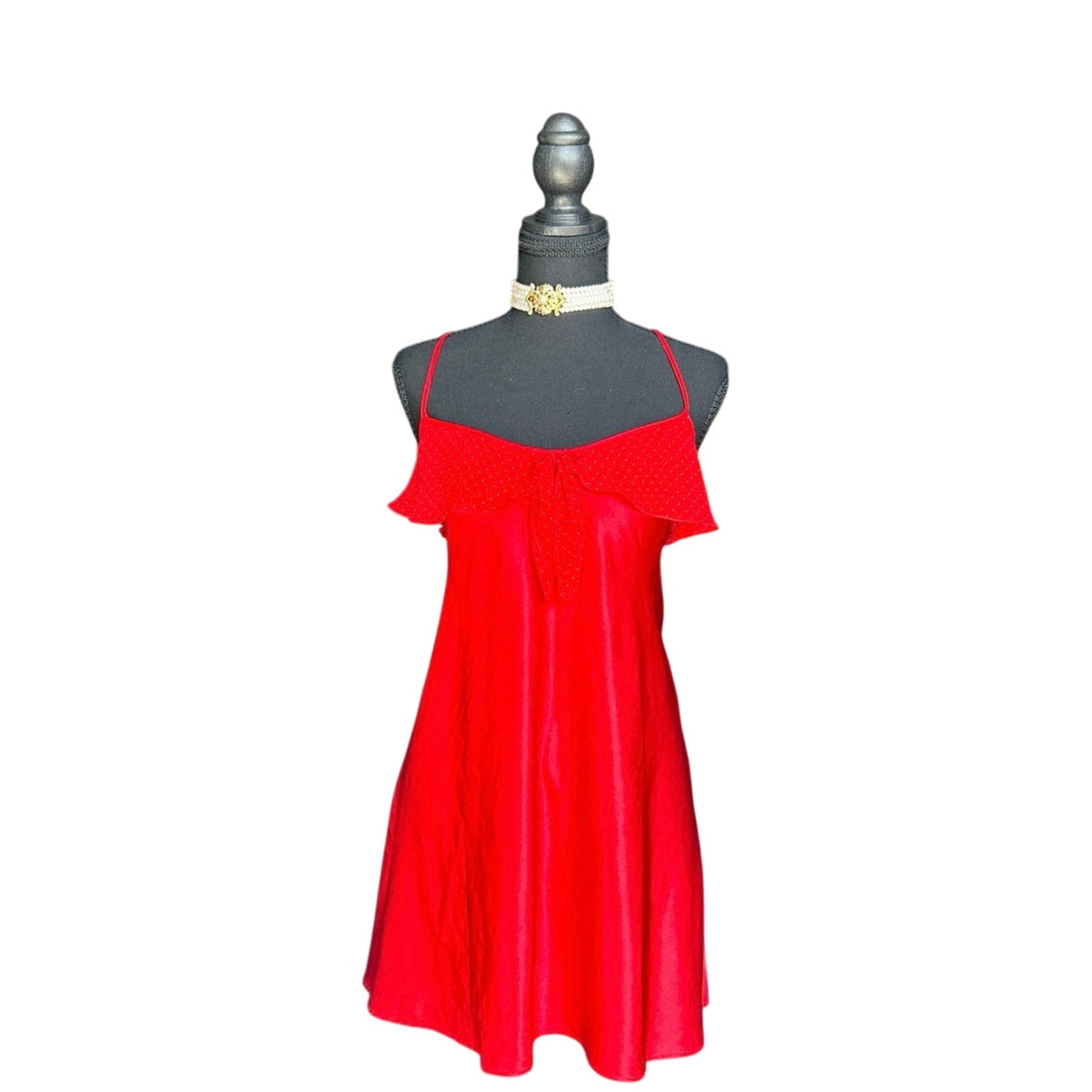 Val mode satin polkadot slip dress 20 ptp