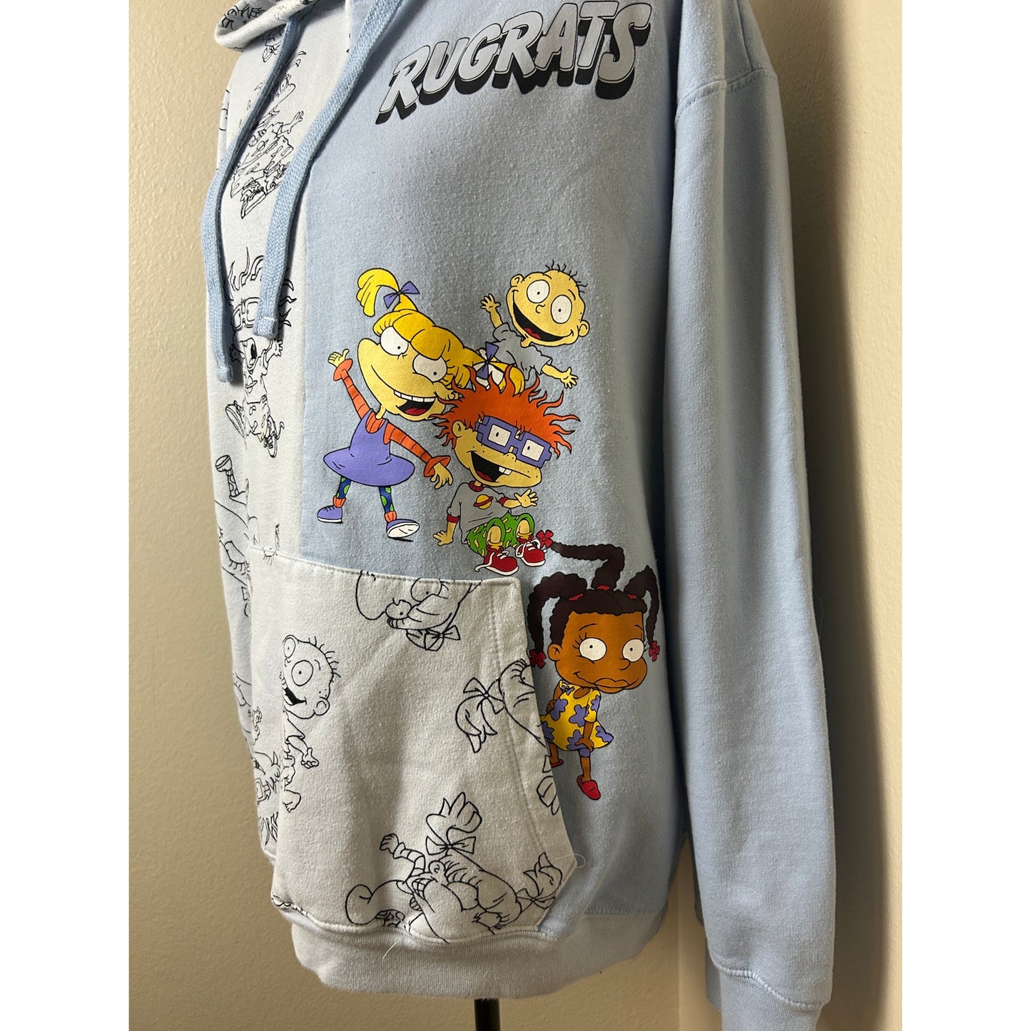 Y2K Rugrats Baby Blue Sweat Set XL Nickelodeon Cartoon Lounge Set