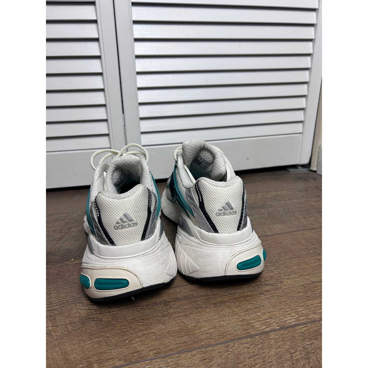 Adidas Adistar XLG 2.0 Teal Cream Black Silver Chunky Y2K Sneakers Men's 8.5