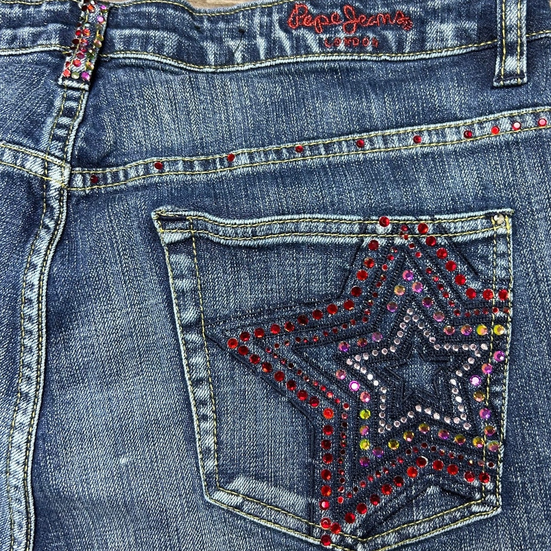 pepe mcbling jeans star back hit size 18