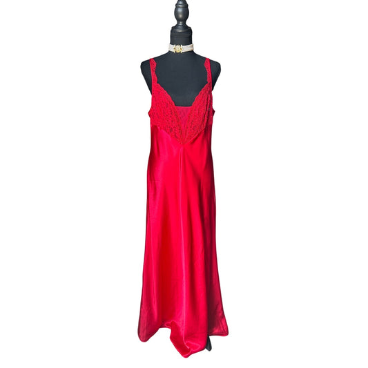 Vintage 1990s Victoria’s Secret Gold Label Maxi Slip Dress Size L Bias Cut